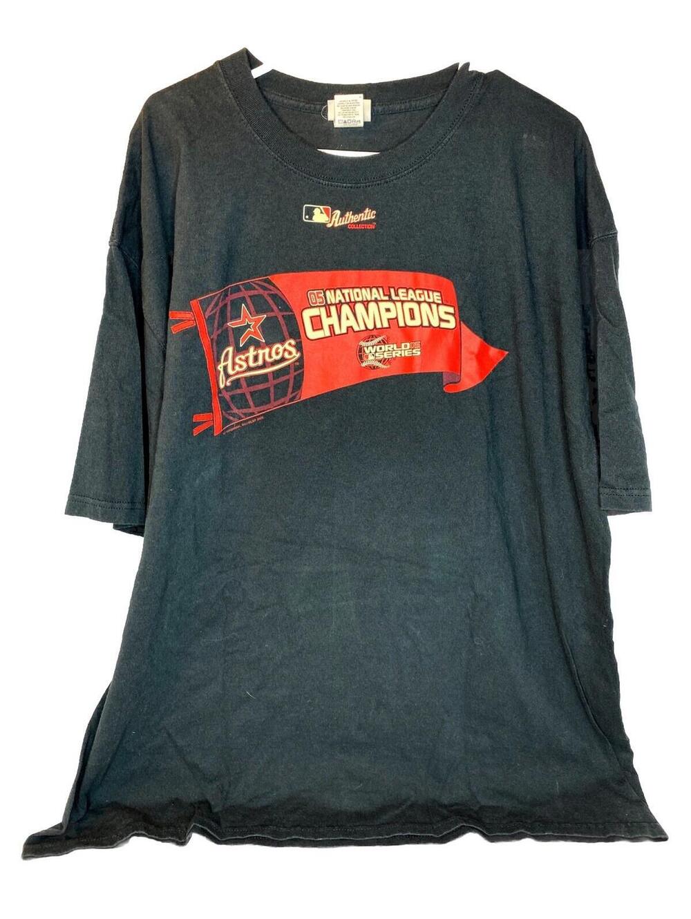 VTG Lee Tag 2005 Houston Astros National League Champion World Series Tshirt 2XL
